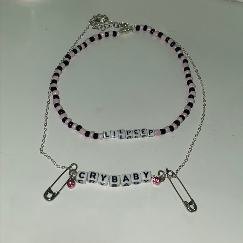 custom lil peep necklace set